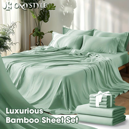 Fitted Sheet Set Cooling Deep Pocket – 2000TC Soft Microfiber Bed Sheet, Shrink Fade Wrinkle Resistant, 11 Colors 4 Sizes