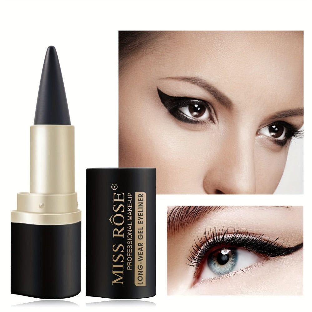 Creamy Gel Eyeliner Pencil Set 3pcs Black Waterproof Sweat-Resistant Smudge-Proof Matte Eye Liner