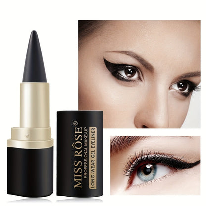 Creamy Gel Eyeliner Pencil Set 3pcs Black Waterproof Sweat-Resistant Smudge-Proof Matte Eye Liner