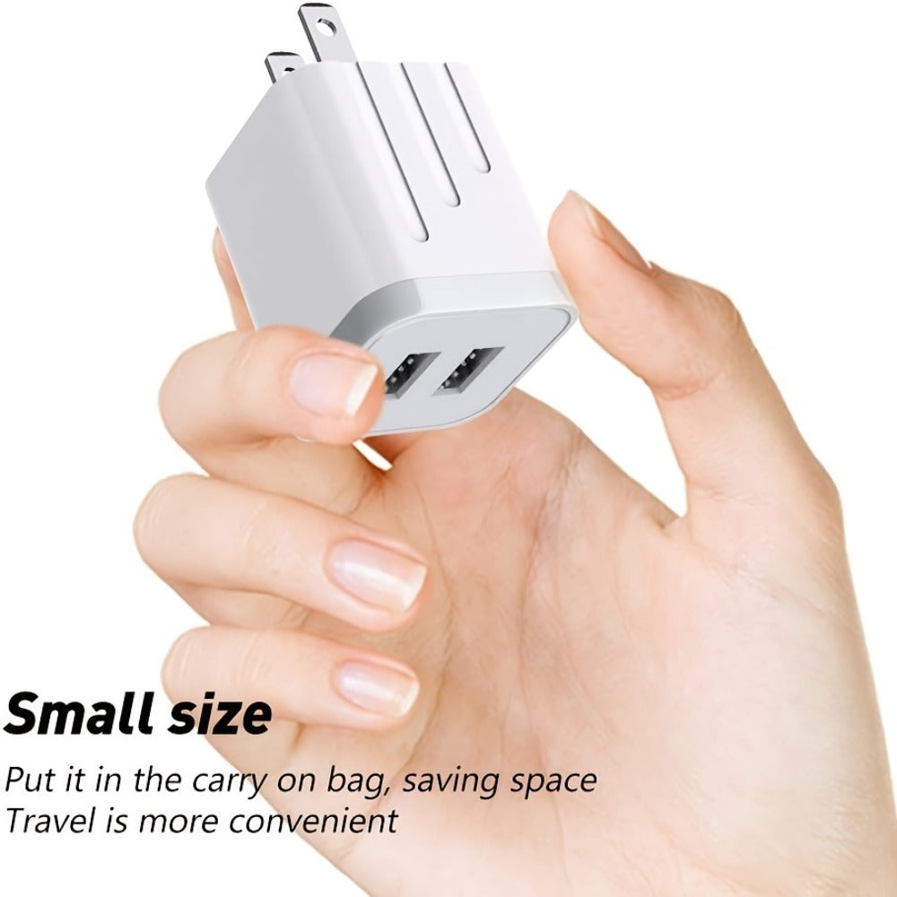 Dual Port USB Wall Charger 2.1A for an Everyday Personal Care Routine, with the Listed Configuration