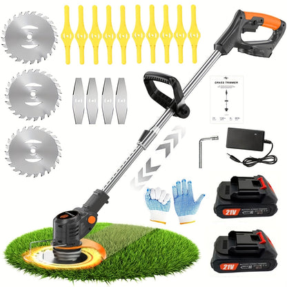 Cordless Electric Weed Wacker, Handheld Lawn Trimmer Garden Yard for Garden, Patio and Yard Use
