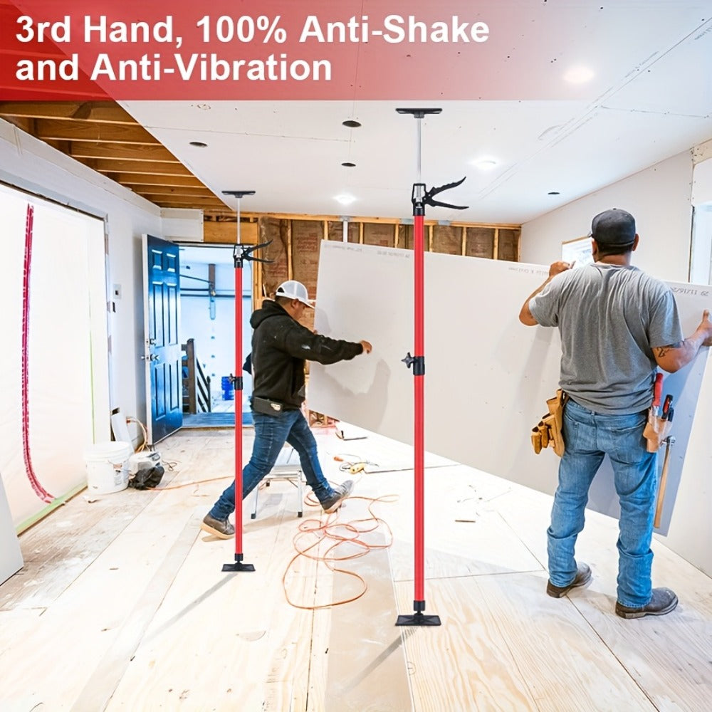 Telescopic Support Rod Adjustable 11.8-114in Anti-Slip Third Hand Support System 2pcs Drywall for Entryways, Bedrooms and Living Spaces