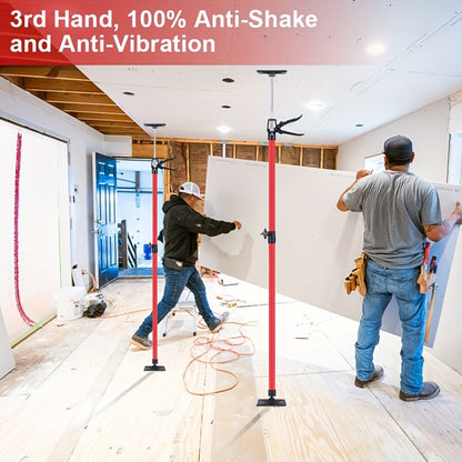 Telescopic Support Rod Adjustable 11.8-114in Anti-Slip Third Hand Support System 2pcs Drywall for Entryways, Bedrooms and Living Spaces