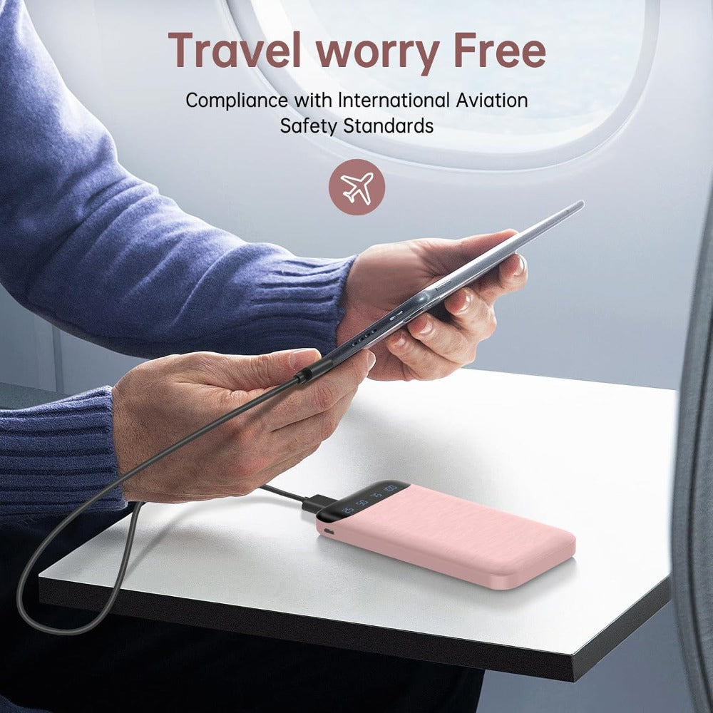 20000mAh Portable Power Bank 2-Pack with LED Display, Fast Charging Type-C & USB for an Everyday Personal Care Routine