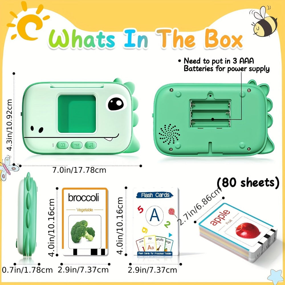 Talking Flashcard Machine for Toddlers 160 Words with the Listed Color, Size or Set Options for Everyday Use