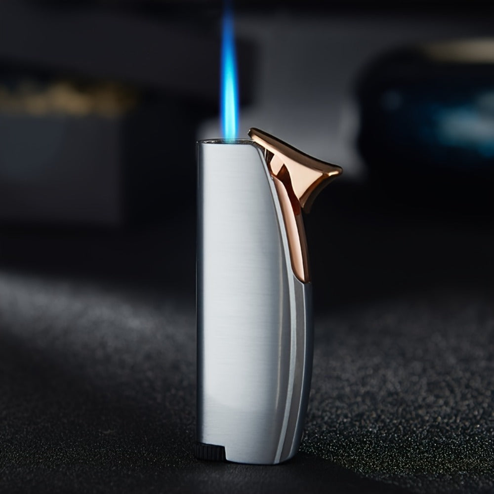 Windproof Lighter 2-Pack, Slim Portable Pocket Lighter with Mirror Finish, Refillable Butane Flame