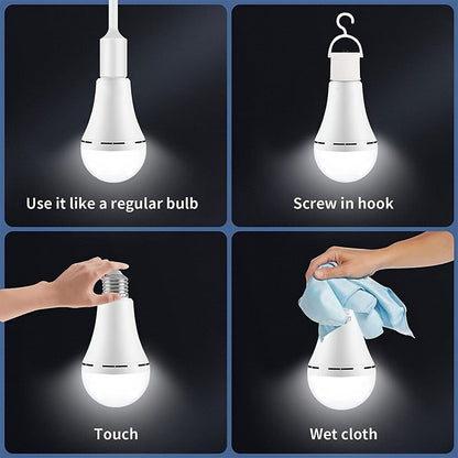Emergency Light Bulb for Power Outages, Self-Charging Battery Backup LED Bulb 1200mAh 60 Watt Equivalent