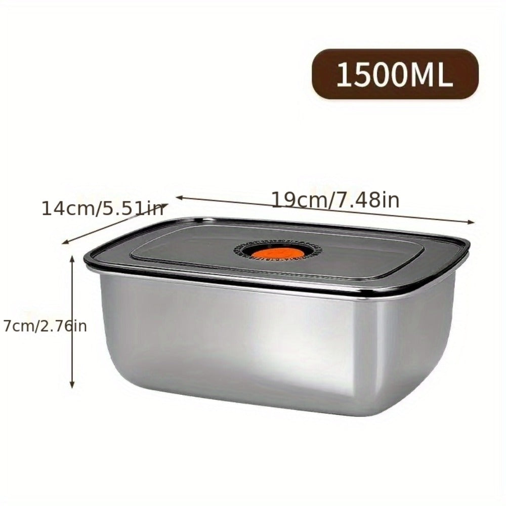 Stainless Steel Lunch Boxes, Set of 6 Large 50.72 oz Food Storage Containers with Lids – Airtight Stackable Refrigerator Storage Containers
