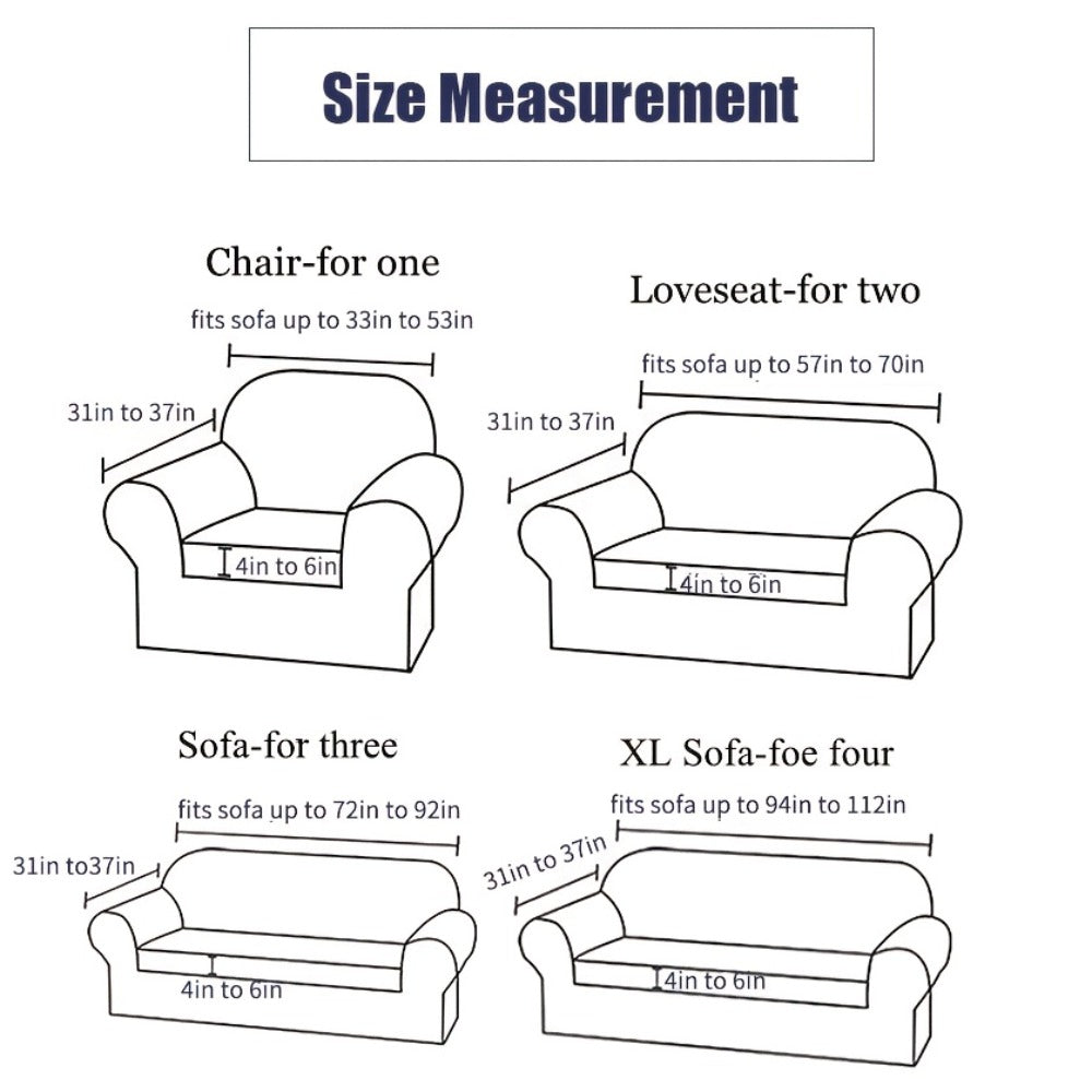 Sofa Cover High-Elasticity Seersucker Skirt Slipcover with Drawstring for 1 to 4-Seater Sofas in Eight Colors