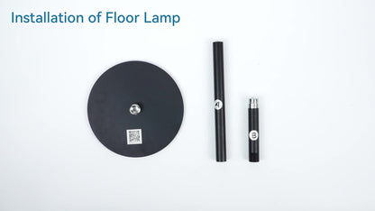 60-Inch Cylindrical Fabric-Shade RGB Floor Lamp with App, Remote, Music Modes and One- or Two-Lamp Options