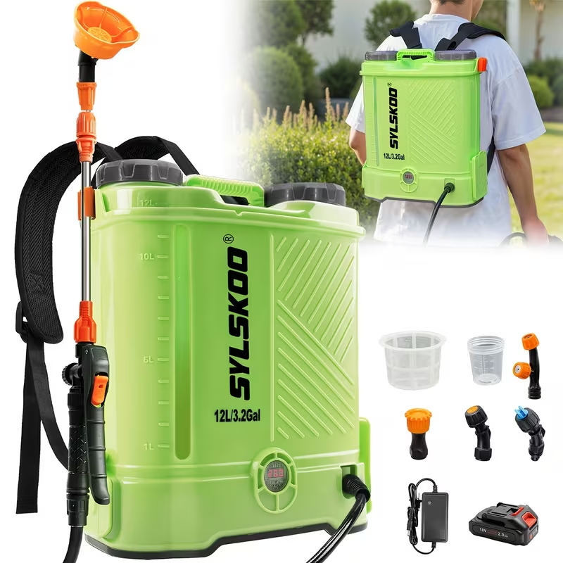 Battery Powered Backpack Sprayer 3.2 Gallon 0-80 PSI Adjustable Electric with the Listed Color, Size or Set Options for Everyday Carry
