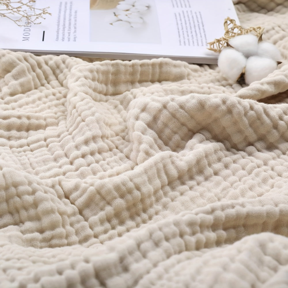 Morandi Cotton Muslin Blanket 6-Layer, Gauze Throw for Couch & Bed, Breathable All Season, 6 Colors