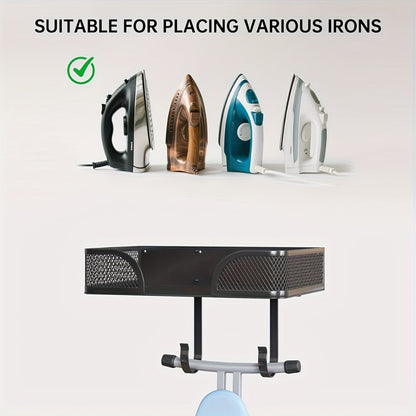 Iron Storage Rack Wall Mounted Carbon Steel Heat Resistant Ironing Board Holder Space Saving for Entryways, Bedrooms and Living Spaces