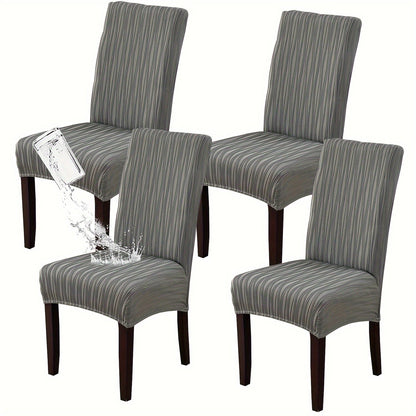 Dining Chair Covers Stretch Slipcovers Set of 4 or 6, Stain Resistant Removable Chair Protector for Home Kitchen Restaurant Wedding