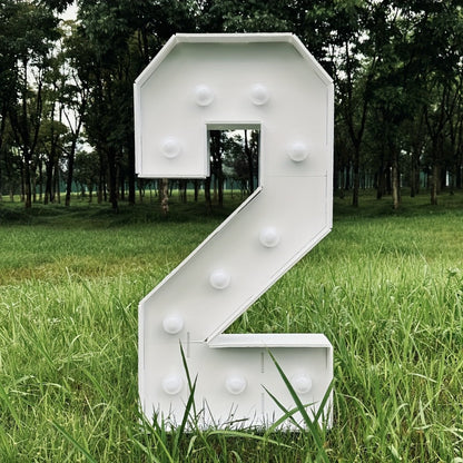 28.7-Inch Warm White LED Numeral Party Display in Paper and PS Foam Board with Seven Model Options