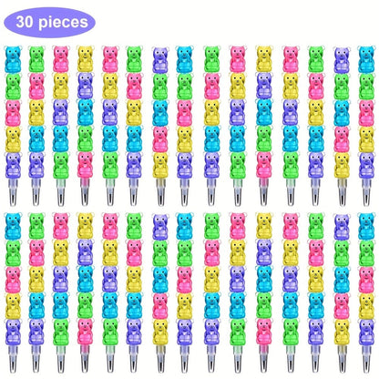 Bear Stackable Pencils 5-in-1 HB 59pcs No Sharpening Needed for Parties, Celebrations and Guest Favors