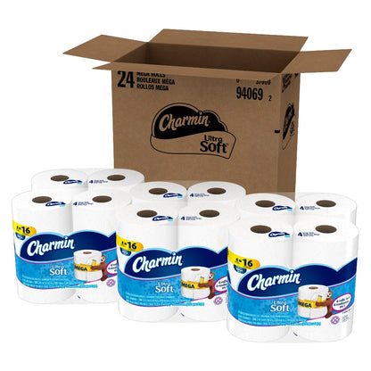 Charmin Ultra Toilet Paper Mega Roll - 2-Ply 200 Sheets per Roll, & Strong Bath Tissue, Available in Mega
