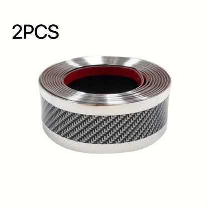 Car Door Guard Scratch Protector 2pcs Carbon Fiber Design – Anti-Scratch Strip for Rearview Mirror & Bumper, Universal Fit in Blue Red Gray