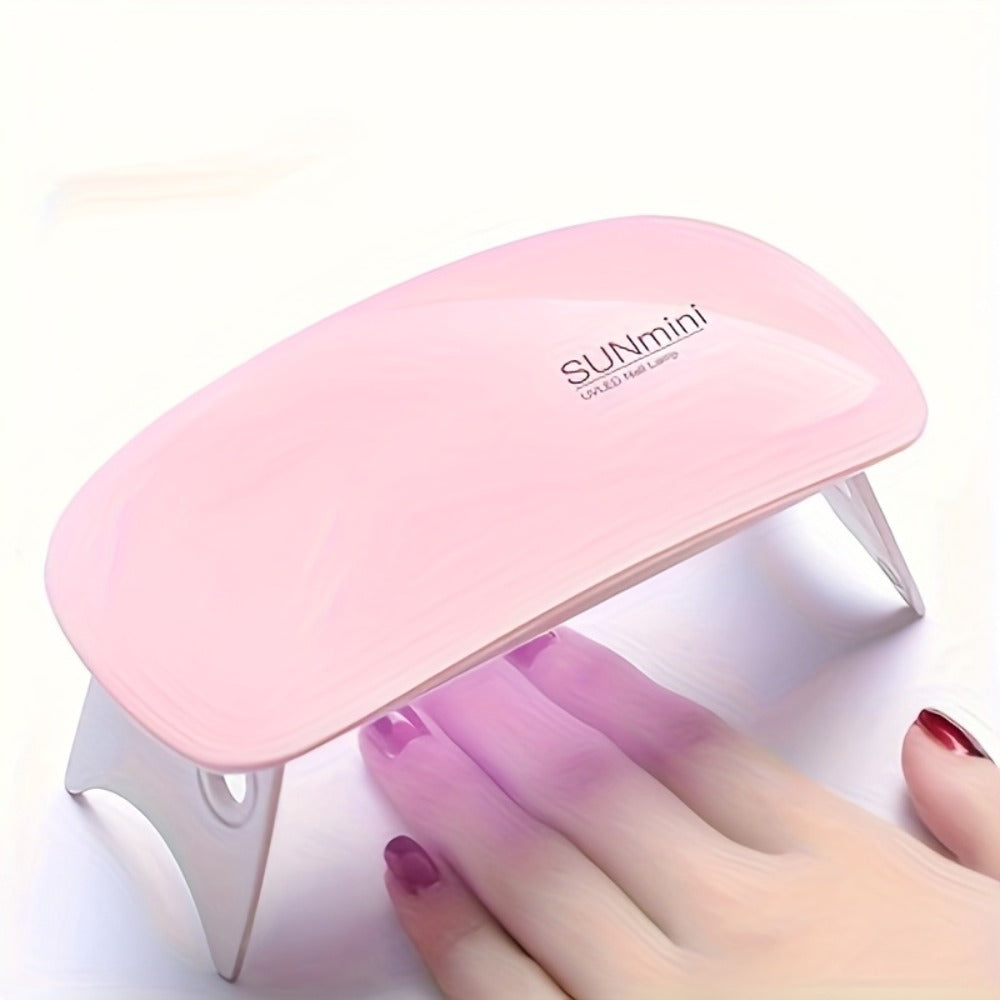 Gel Nail Manicure Kit 7-in-1 with LED Lamp – Stainless Steel Nail Art Tool Set, Cuticle Remover, Nail File, Polisher & Finger Separator