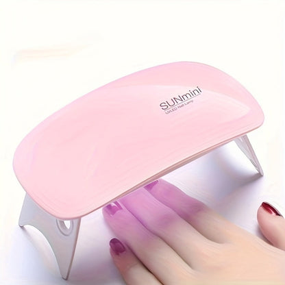 Gel Nail Manicure Kit 7-in-1 with LED Lamp – Stainless Steel Nail Art Tool Set, Cuticle Remover, Nail File, Polisher & Finger Separator