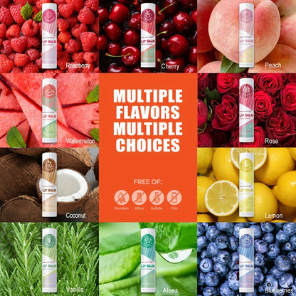 Fruit Flavored Lip Gloss Set 50 Pieces – Moisturizing Lip Balm Kit in 10 Colors, Hydrating Lip Care for Dry & Cracked Lips, Day & Night Use