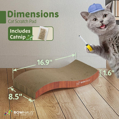 Cat Scratcher Lounger Reversible – Large Cardboard Cat Scratching Pad & Board for Indoor Cats, 5-Layer Durable Construction