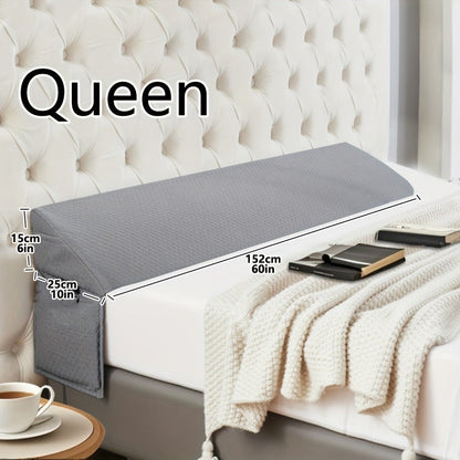 Mattress Gap Wedge Pillow in Twin, Full, Queen or King with Grey, White and Bamboo-Labeled Options