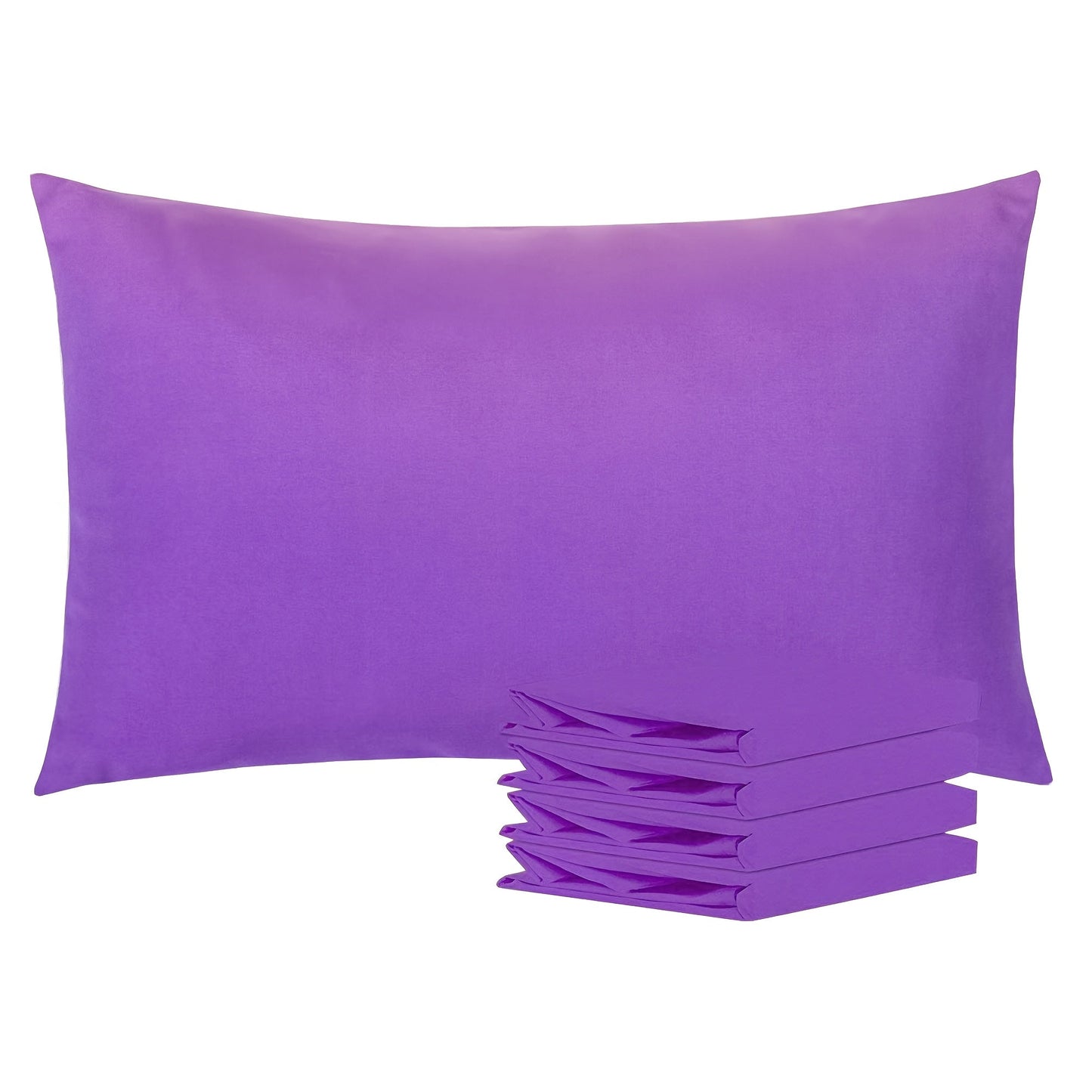 Pillowcases 4 Pack Queen 20x30 – Brushed Microfiber Soft Wrinkle-Free Fade-Resistant Envelope Closure Solid Color 32 Colors