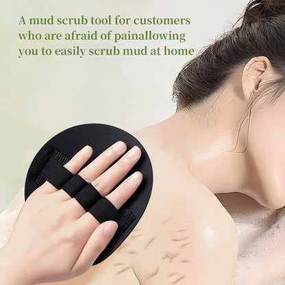 Mandelic Acid AHA Exfoliating Gel & Five-Finger Mud Scrubber Glove 2-Piece Set for Bath Time, Home Spa and Personal Care