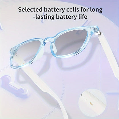 Smart Glasses Photochromic Bluetooth Audio Eyewear with Magnetic Charging and Four Frame Color Options
