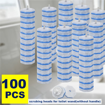 Toilet Brush Refill Heads 18/48/100 Pack Compatible with Clorox ToiletWand – Premium Upgraded Fiber Bristles for Deep Toilet Cleaning