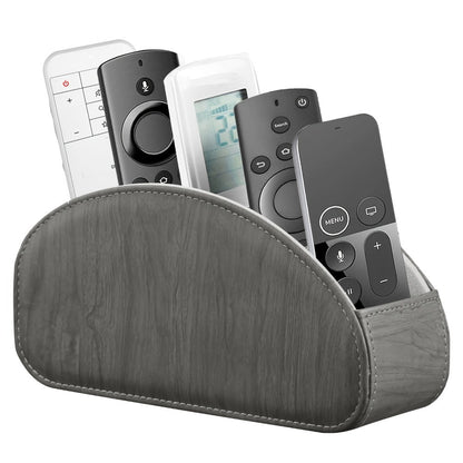 Faux Leather Desktop Organizer 5 Compartments – Multifunctional Remote Control Holder Caddy, Pen Holder Storage Box for Remote Controls