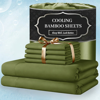 Bed Sheet Set 4-Piece Bamboo-Derived Fabric with Available Extra-Deep Pocket and Eighteen Colors