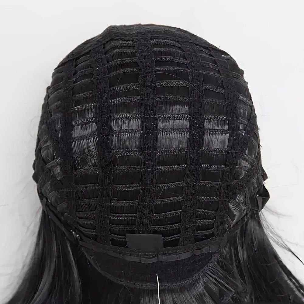 Layered Pixie Wig with Bangs Body Wave Rose Net Cap 4 Inch Synthetic Multi Color Black Burgundy Brown Red for Women Low Maintenance Casual