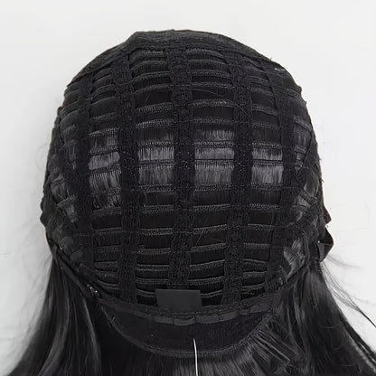 Layered Pixie Wig with Bangs Body Wave Rose Net Cap 4 Inch Synthetic Multi Color Black Burgundy Brown Red for Women Low Maintenance Casual