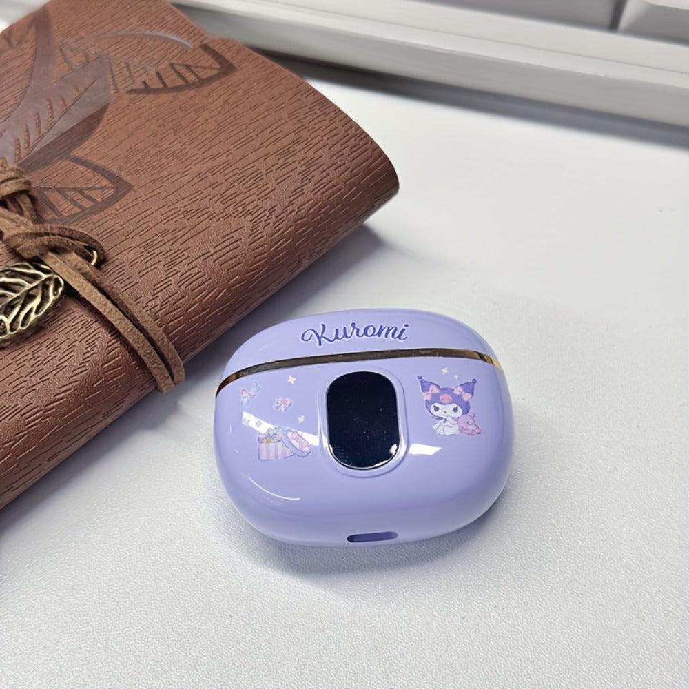Kuromi Pompompurin Open-Fit Wireless Earbuds 360° Environmental Awareness LED Digital for Bedside Audio, Alarms and Room Entertainment