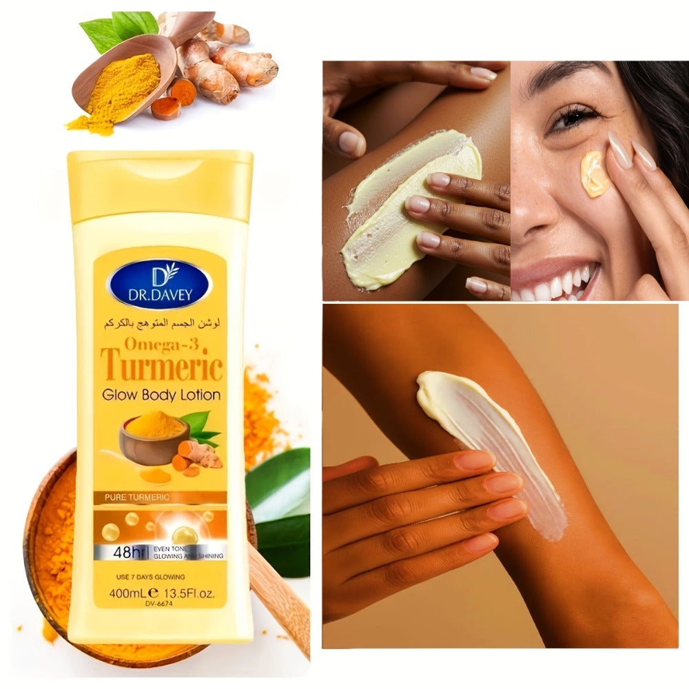 Turmeric Body Lotion 400g with an Alcohol Free Formula for Daily Full Body Moisture Care at Home