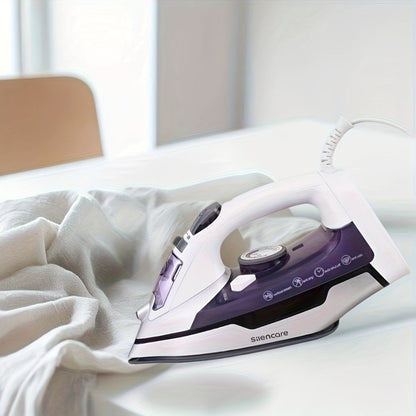 Steam Clothes Iron with Ceramic Coated Soleplate – Precision Thermostat, 3-Way Auto-Off, Self-Cleaning, Anti-Calcium & Anti-Drip