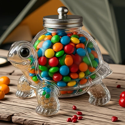 Food Storage Containers Borosilicate Glass Cookie Jar with Lock-Top Lid in Sea Turtle or Owl Designs