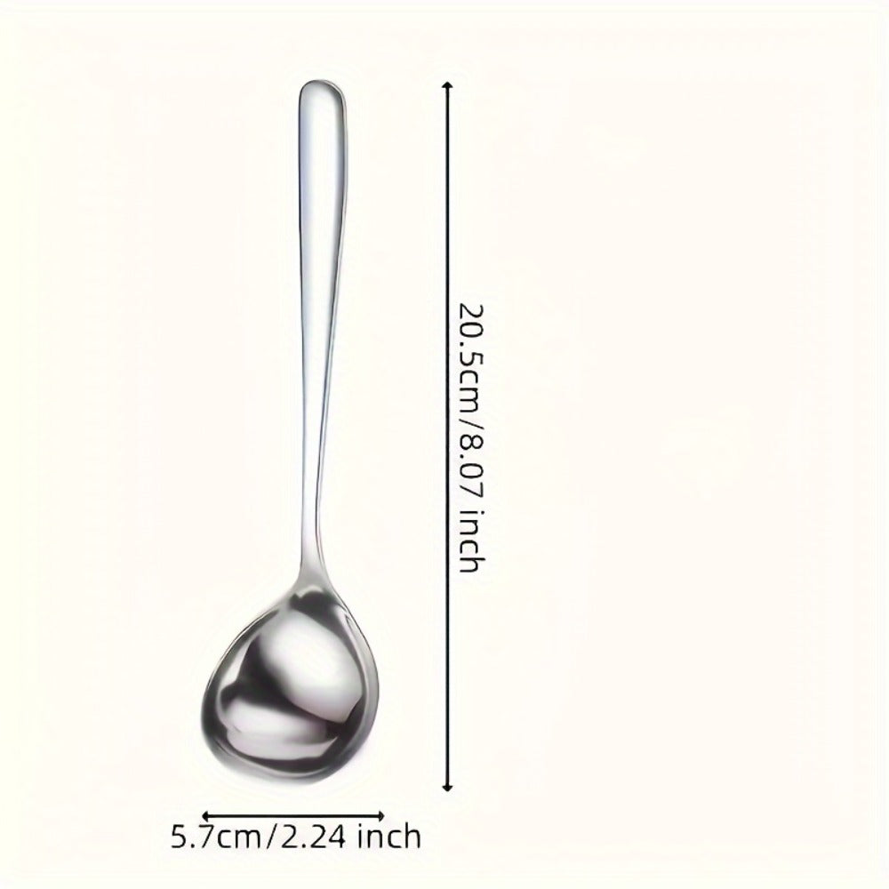 Kitchen Utensils Long-Handle 304 Stainless Steel Soup Spoon Set in 4, 8 or 12 Piece Packs for Serving