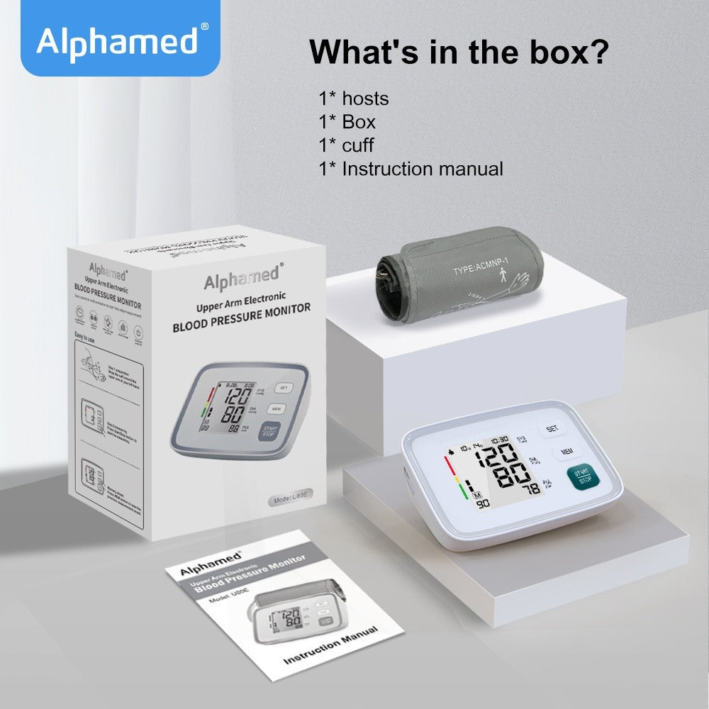 Blood Pressure Monitor Upper Arm - Digital BP Machine, Large Display, 2-4 User Memory 199 Readings