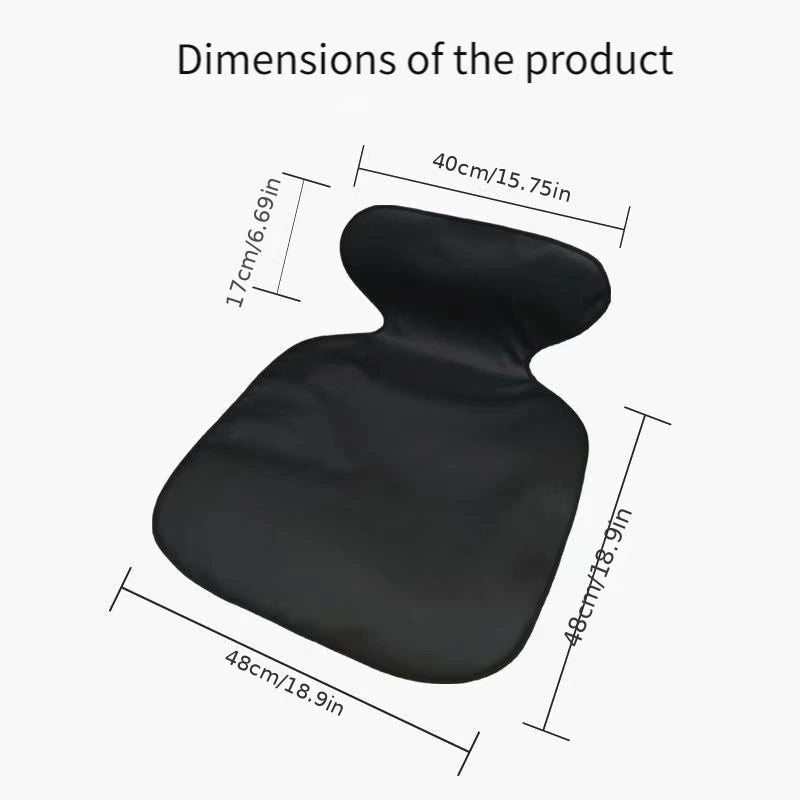 Car Seat Cover Protector Pad with Non-Woven Construction, Non-Slip Base and Black Single-Pad Format