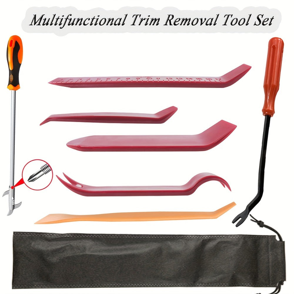 Car Lockout Kit Emergency Door Opener Tool Set with Carrying Bag – Portable Vehicle Unlock Kit for Locked Car Doors