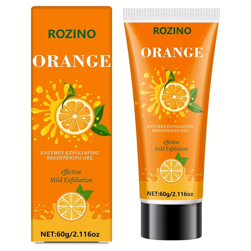 Orange Enzyme Cleansing Gel 60g Aloe Vera Hyaluronic Acid Vitamin C Gentle Exfoliating Deep Pore Cleansing Brightening Moisturizing Face