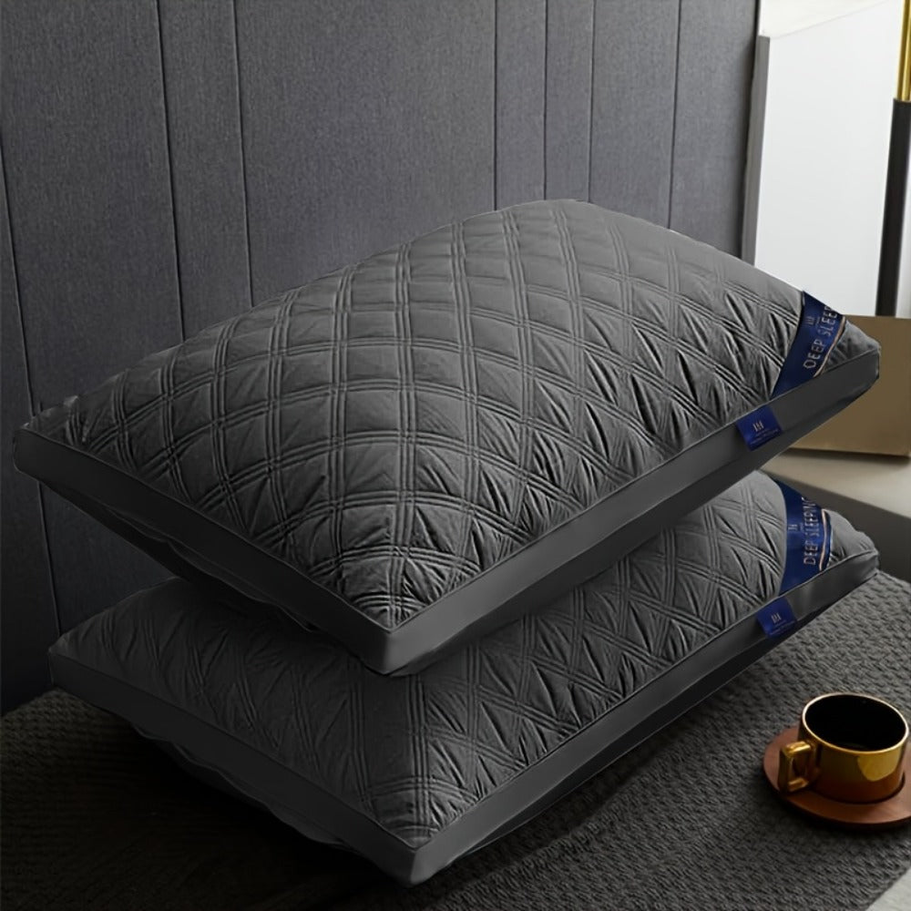 Queen Size Pillows for Side Sleepers, 800g Heavyweight Hotel Collection, Down Alternative, Ultra-Plush & Resilient