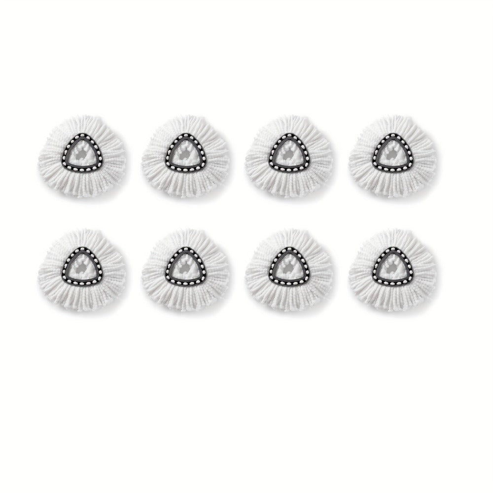 Microfiber Spin Mop Replacement Heads 8 Pack, 360° Universal Mop Refills for Standard Spin Mop Buckets, Machine Washable Reusable Mop Pads