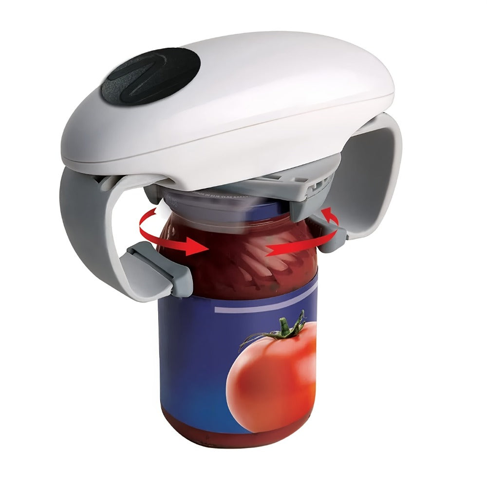 Electric Jar Opener for Elderly & Weak Hands – One-Touch Auto-Off, High Torque Battery-Powered Jar Lid Opener with Ergonomic Design
