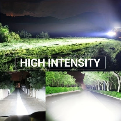 Off-Road LED Light Bar Kit 2x10 Inch Bar + 4x4 Inch Spot Lights – High-Intensity Driving Lights for Jeep Truck SUV Car 4x4 Off-Road