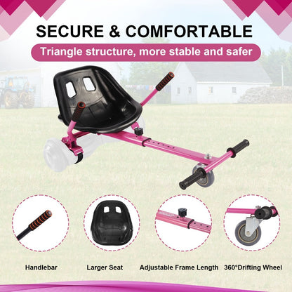 Hoverboard Go Kart Seat Attachment Buggy Conversion Kit 6.5-10 Inch with the Listed Color, Size or Set Options for Everyday Use