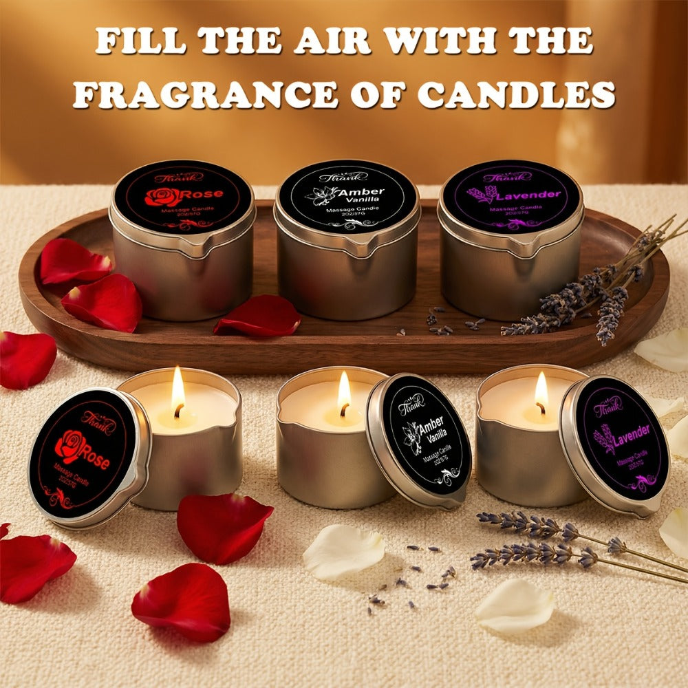 Scented Massage Candle 2-in-1 Soy Wax Essential Oil Body Lotion 20+ Scents 1pc 2pcs 6pcs Spa Nail Salon Pedicure Wedding Valentine Christmas